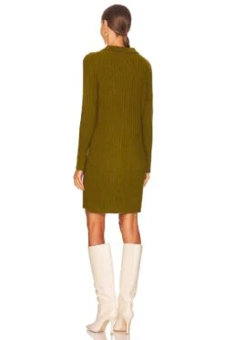 Button Down Mini Sweater Dress Fir -Fashion Clothing Store 525A WD70 V3