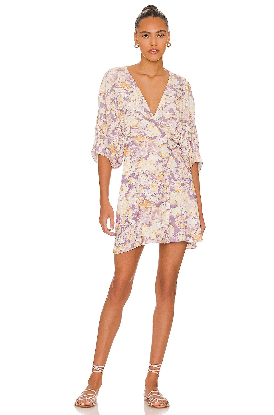 Kayla Wrap Dress Porcelain Gold Bloom 8 Kayla Wrap Dress Porcelain Gold Bloom - Image 6