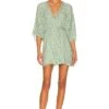 Kayla Wrap Dress Antique Green 1 Kayla Wrap Dress Antique Green -Fashion Clothing Store AATR WD4 V1 1