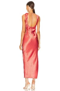 Rosalie Maxi Dress Coral -Fashion Clothing Store ABER WD22 V3