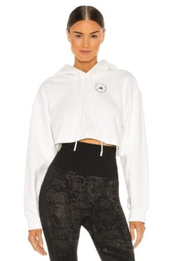 Adidas By Stella Mccartney ASMC Crop Hoodie White