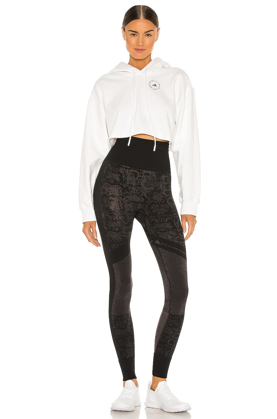 Adidas By Stella Mccartney ASMC Crop Hoodie White 6 Adidas By Stella Mccartney ASMC Crop Hoodie White - Image 4