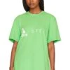 Adidas By Stella Mccartney Sportswear Logo Tee Semi Flash Green