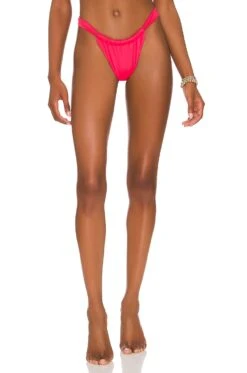 Ruched Bikini Bottom Pink