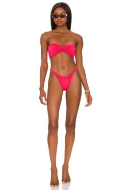 Ruched Bikini Bottom Pink -Fashion Clothing Store AEXR WX3 V4