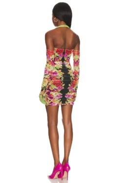 Doti Dress Placement Noir Rose 9 Doti Dress Placement Noir Rose -Fashion Clothing Store AFFM WD196 V4