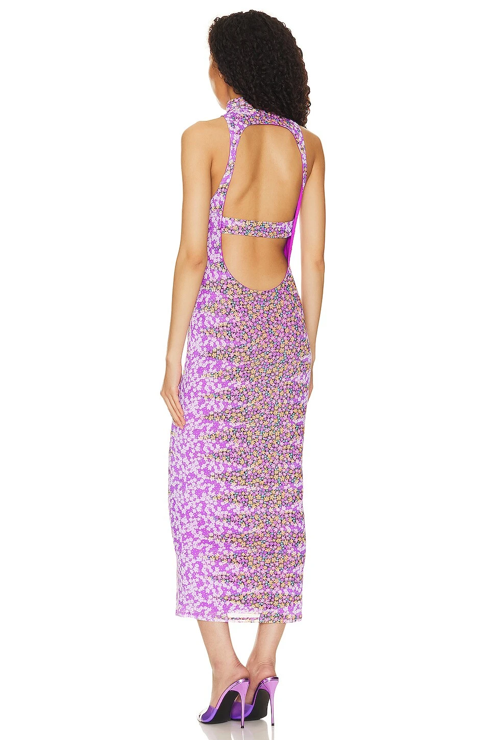 Serenity Midi Dress Placed Violet Ditsy 5 Serenity Midi Dress Placed Violet Ditsy - Image 3