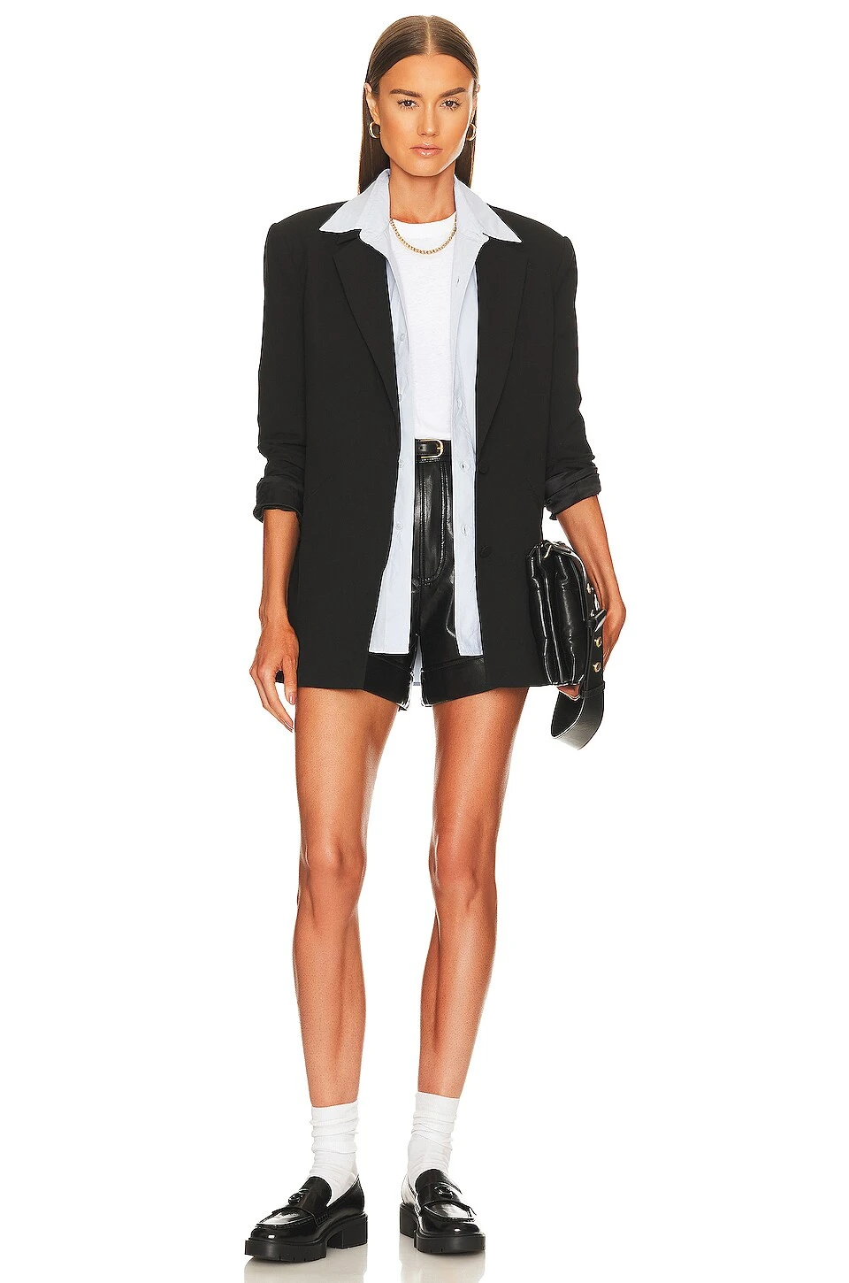 AGOLDE Recycled Leather Angled Hem Short Detox 6 AGOLDE Recycled Leather Angled Hem Short Detox - Image 4