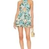 X REVOLVE Moana Dress Blue Floral -Fashion Clothing Store AGUA WD82 V1
