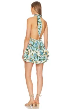 X REVOLVE Moana Dress Blue Floral -Fashion Clothing Store AGUA WD82 V3