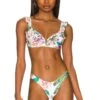 X REVOLVE Malena Bikini Top White Floral -Fashion Clothing Store AGUA WX557 V1