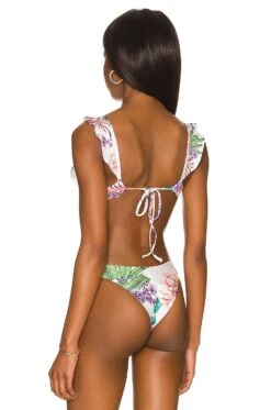 X REVOLVE Malena Bikini Top White Floral -Fashion Clothing Store AGUA WX557 V3