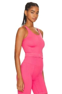 Seamless Crop Tank Hibiscus 7 Seamless Crop Tank Hibiscus -Fashion Clothing Store ALAL WS39 V2
