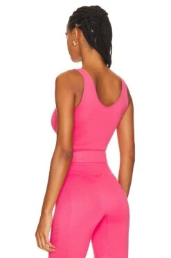 Seamless Crop Tank Hibiscus 8 Seamless Crop Tank Hibiscus -Fashion Clothing Store ALAL WS39 V3
