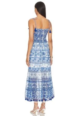 Alice + Olivia Monnie Midi Dress Greek Tile -Fashion Clothing Store ALI WD1034 V3