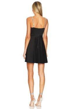 Alice + Olivia Sutton Mini Dress Black -Fashion Clothing Store ALI WD970 V3