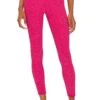Alosoft High-Waist 7/8 Highlight Legging Magenta Crush Heather -Fashion Clothing Store ALOR WP183 V1