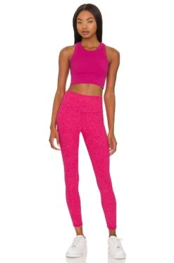 Alosoft High-Waist 7/8 Highlight Legging Magenta Crush Heather 9 Alosoft High-Waist 7/8 Highlight Legging Magenta Crush Heather -Fashion Clothing Store ALOR WP183 V4