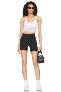 Airbush Mesh Corset Tank White -Fashion Clothing Store ALOR WS161 V4