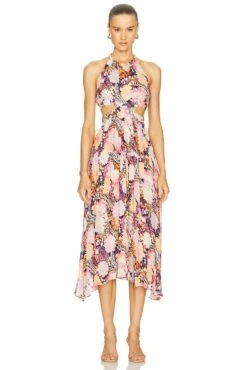 A.L.C. Waverly Dress Midnight & Rose Multi