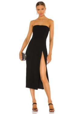 Mandy Midi Dress Black -Fashion Clothing Store AMAN WD1112 V1 1