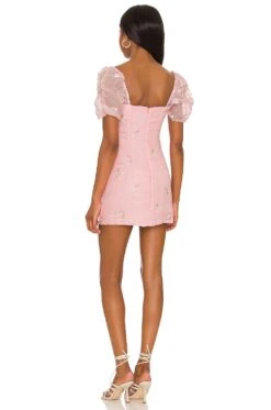 X REVOLVE Skylark Mini Dress Pink Embroidery -Fashion Clothing Store AMAN WD1530 V3