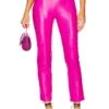 X REVOLVE Romana Pants Hot Pink Leather -Fashion Clothing Store AMAN WP96 V1