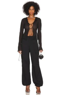 Lizzo Cargo Pants Black 13 Lizzo Cargo Pants Black -Fashion Clothing Store ANDM WP7 V5