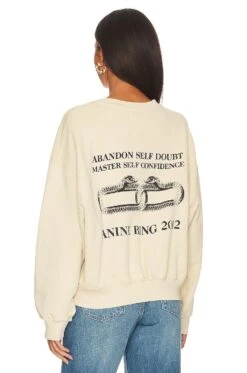 ANINE BING Leo Sweatshirt Serpent Sand -Fashion Clothing Store ANIN WK126 V4
