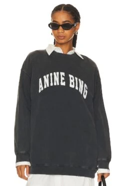 ANINE BING SWEATSHIRT TYLER Washed Black