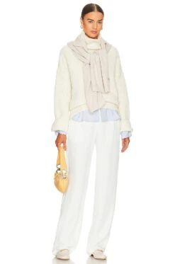 ANINE BING Sydney Sweater Cream -Fashion Clothing Store ANIN WK87 V4