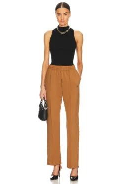 ANINE BING Kameron Pant In Camel -Fashion Clothing Store ANIN WP56 V4
