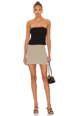 ANINE BING Elise Skirt Green Khaki -Fashion Clothing Store ANIN WQ40 V4