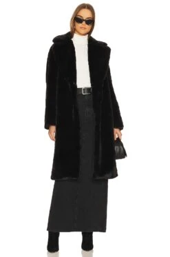APPARIS Mona 2 Faux Fur Coat Noir