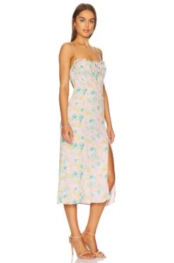 Verana Dress Pink Turquoise Floral 6 Verana Dress Pink Turquoise Floral -Fashion Clothing Store ASTR WD289 V2