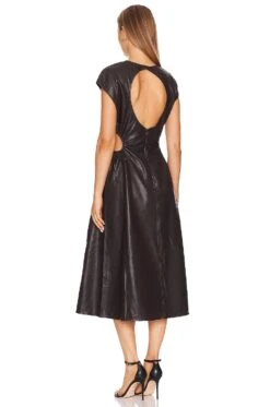 Miranda Midi Dress Dark Brown -Fashion Clothing Store ASTR WD306 V3