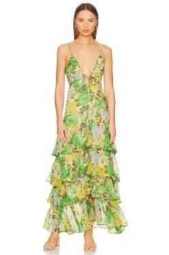 ROBE ANERIA Green Multi -Fashion Clothing Store ASTR WD374 V1 1