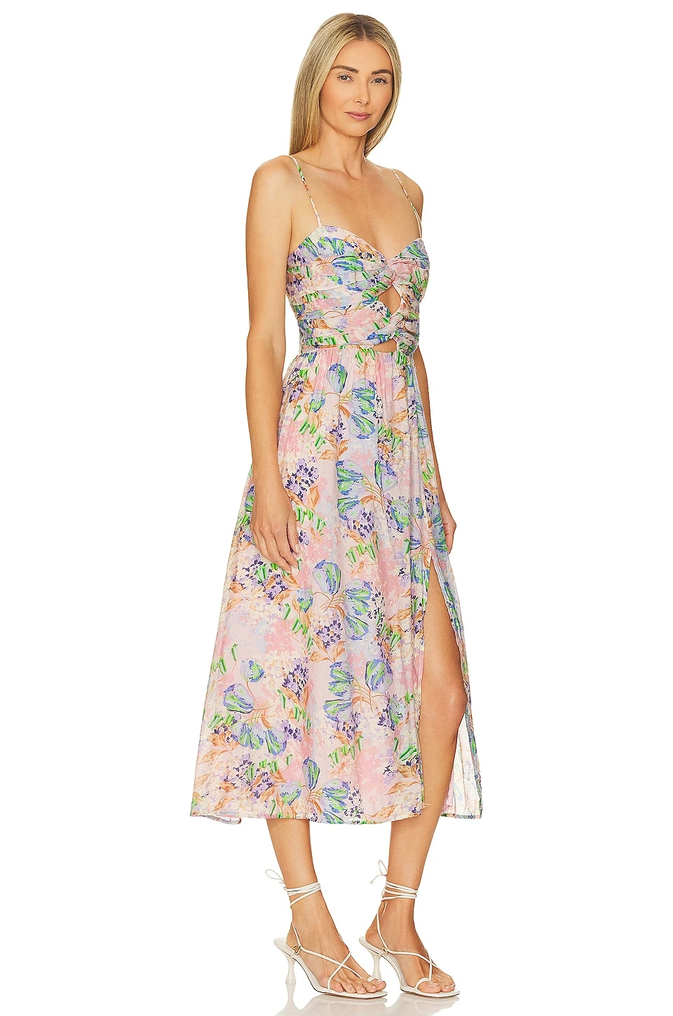 Emine Dress Pink & Blue Floral 4 Emine Dress Pink & Blue Floral - Image 2