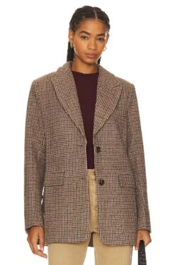 Pauline Blazer Brown & Purple Multi