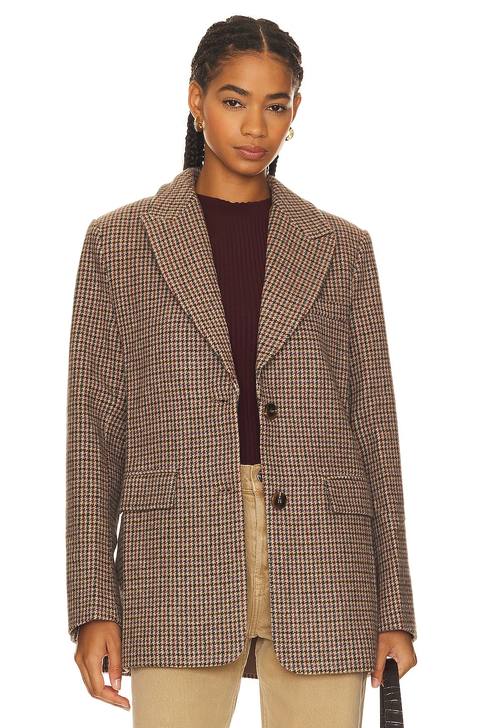 Pauline Blazer Brown & Purple Multi 3 Pauline Blazer Brown & Purple Multi