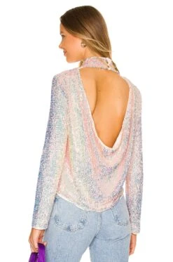 ТОП С ПАЙЕТКАМИ LIA Iridescent Pink