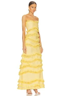 Reeve Gown Golden Raffia -Fashion Clothing Store AXIS WD692 V2