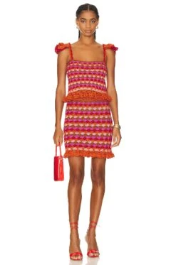 Liya Skirt Tangerine, Tomato, Coral, Orquid & Clay -Fashion Clothing Store AYNR WQ14 V4