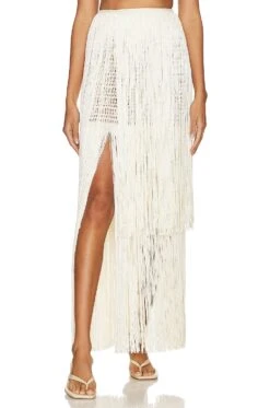 Luciana Long Skirt Ivory