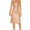 Bardot Harley Faux Leather Dress Tan -Fashion Clothing Store BARD WD467 V1