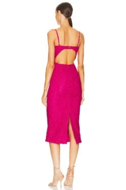 Bardot Ivanna Lace Midi Dress Fuchsia -Fashion Clothing Store BARD WD602 V3