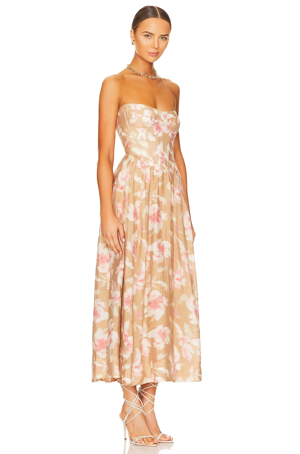Bardot Lola Corset Midi Dress Pink Haze 4 Bardot Lola Corset Midi Dress Pink Haze - Image 2
