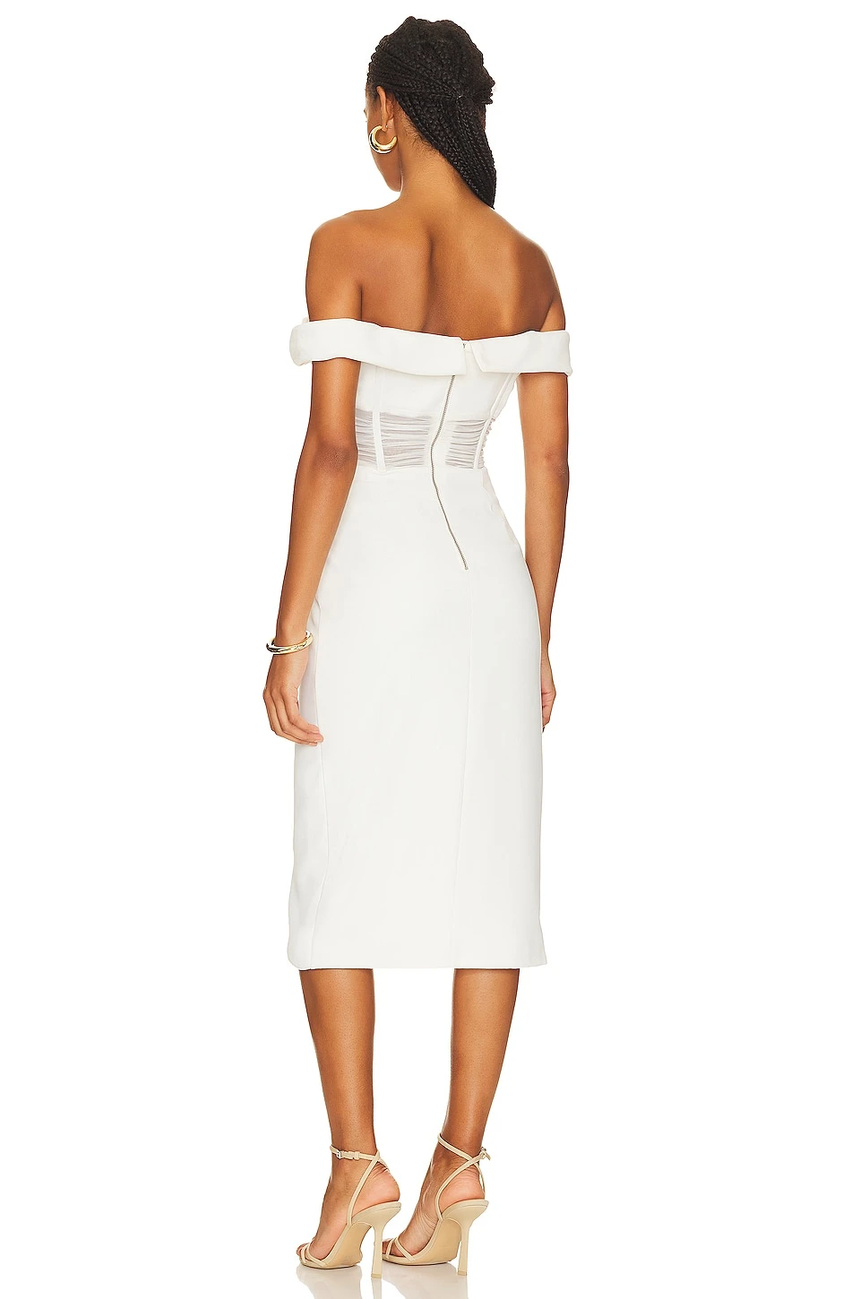 Bardot Novacane Midi Dress Orchid White 5 Bardot Novacane Midi Dress Orchid White - Image 3