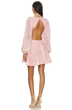Bardot Mila Broderie Mini Dress Pale Blush -Fashion Clothing Store BARD WD666 V3