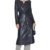 Bardot Vegan Leather Trench Coat Navy 1 Bardot Vegan Leather Trench Coat Navy -Fashion Clothing Store BARD WO98 V1